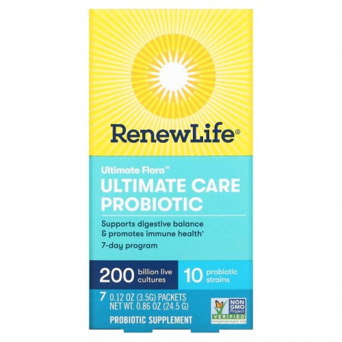 Renew Life, Ultimate Care, Ultimate Flora 프로바이오틱, 200억 생배양균, 7포, 각 3.5g(0.12oz)
