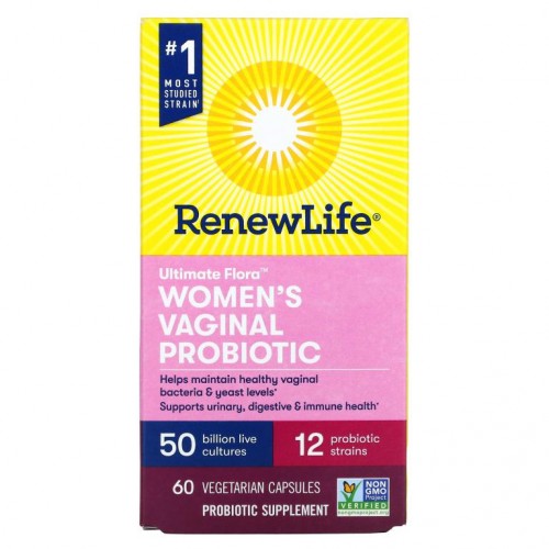 Renew Life, Ultimate Flora, 여성용 질 프로바이오틱, 500억CFU, 베지 캡슐 60정