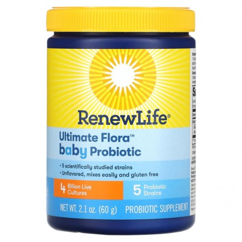 Renew Life, Ultimate Flora 유아용 프로바이오틱, 40억 활성 배양균, 60g(2.1oz)