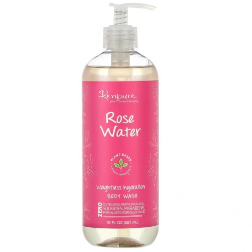 Renpure, Rose Water, Weightless Hydration Body Wash, 19 fl oz (561 ml)
