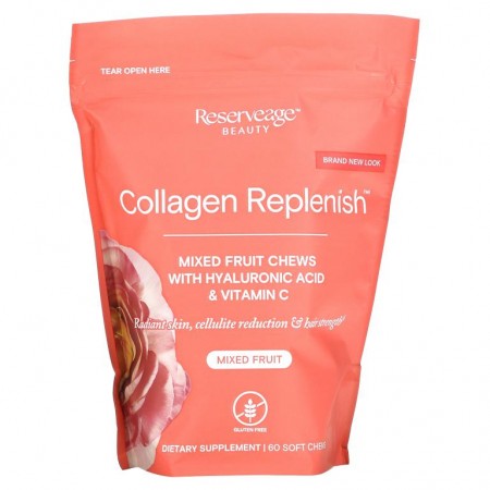 ReserveAge Nutrition, Collagen Replenish 츄, 혼합 과일, 소프트 츄 60개