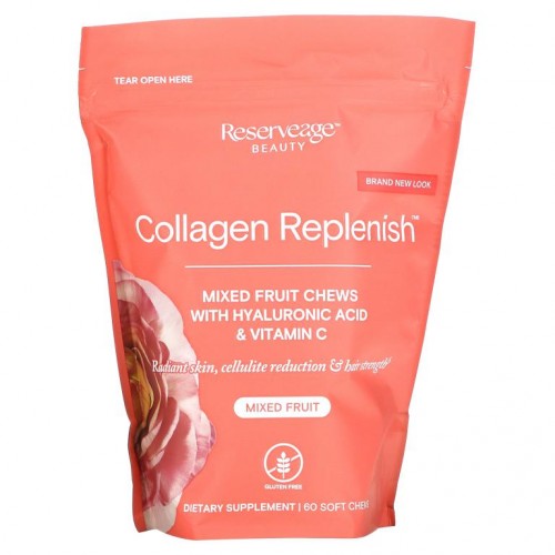 ReserveAge Nutrition, Collagen Replenish 츄, 혼합 과일, 소프트 츄 60개