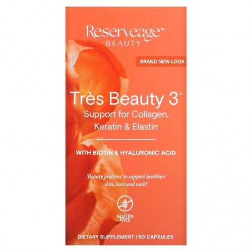 ReserveAge Nutrition, Tres Beauty 3, 캡슐 90정
