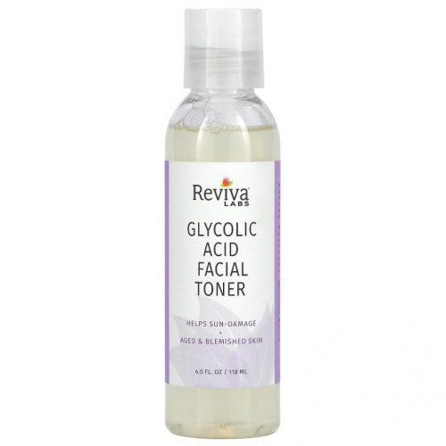 Reviva Labs, 글라이콜릭애씨드 페이셜 토너, 118ml(4fl oz)