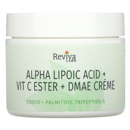 Reviva Labs, 알파 리포 산, 비타민 C 에스테르 & DMAE 크림, 2 온스 (55 g)