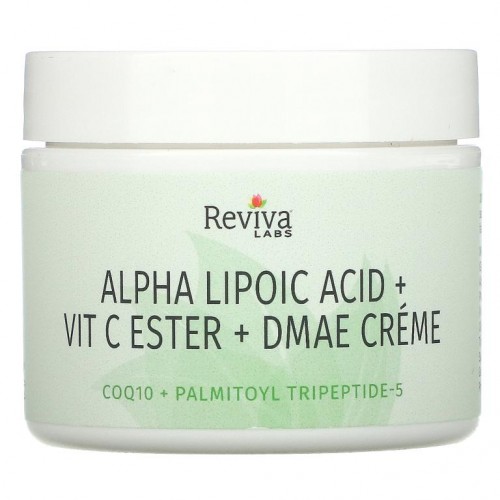 Reviva Labs, 알파 리포 산, 비타민 C 에스테르 & DMAE 크림, 2 온스 (55 g)