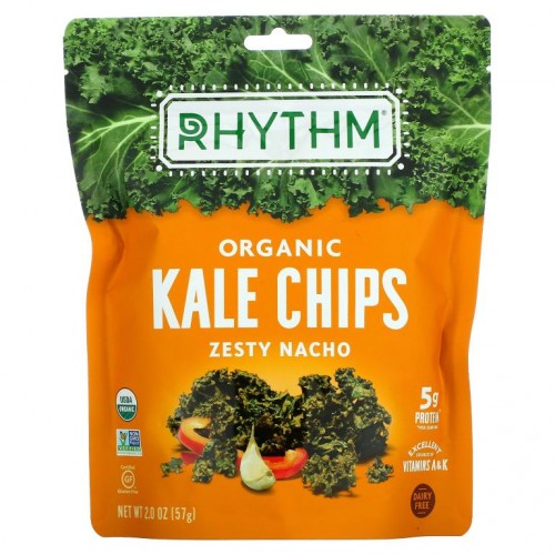 Rhythm Superfoods, 유기농, 케일 칩, 제스티 나초, 57g(2oz)