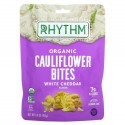 Rhythm Superfoods, 유기농 콜리플라워 바이츠, 화이트 체다, 40g(1.4oz)