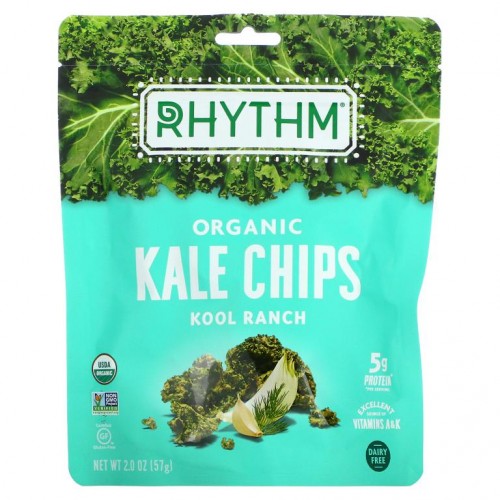 Rhythm Superfoods, 유기농 케일 칩, 쿨 랜치, 57g(2oz)