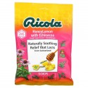 Ricola, 목캔디, 에키네시아 함유 허니레몬, 캔디 19개