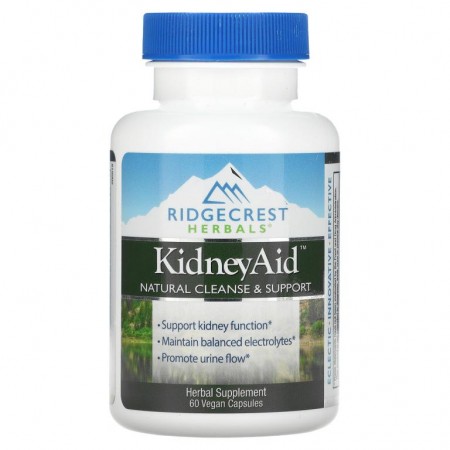 RidgeCrest Herbals, 키드니 에이드, 베지 캡슐 60정