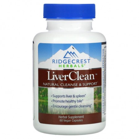 RidgeCrest Herbals, LiverClean, 베지 캡슐 60정