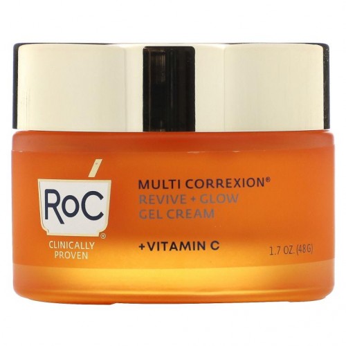 RoC, Multi Correxion, 리바이브 플러스 글로우 젤 크림, 비타민C 함유, 48g(1.7oz)