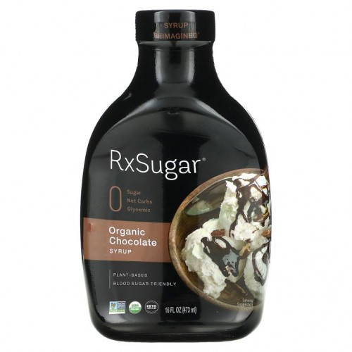 RxSugar, 유기농 초콜릿 시럽, 473ml(16fl oz)
