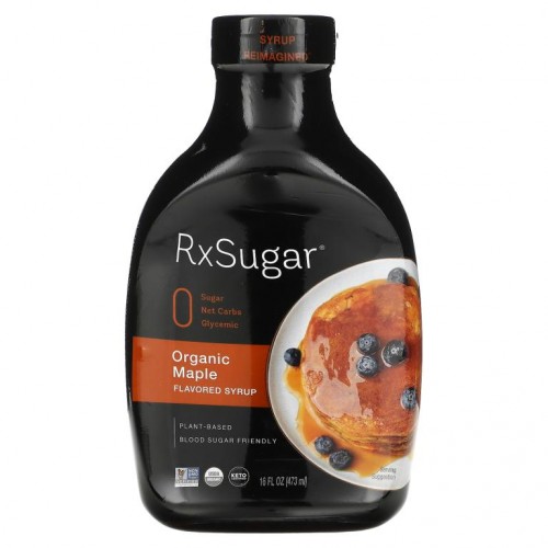 RxSugar, 유기농 메이플 맛 시럽, 473ml(16fl oz)
