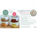 Sage Spoonfuls, Tough Glass Bowls, 4 Pack, 7 oz (210 ml) Each