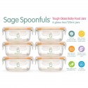 Sage Spoonfuls, Tough Glass Tubs, 6 Pack, 4 oz (120 ml) Each