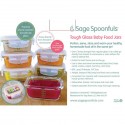 Sage Spoonfuls, Tough Glass Tubs, 6 Pack, 4 oz (120 ml) Each