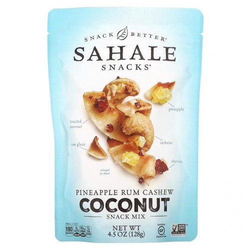 Sahale Snacks, 스낵 믹스, 파인애플 럼 캐슈 코코넛, 128g(4.5oz)