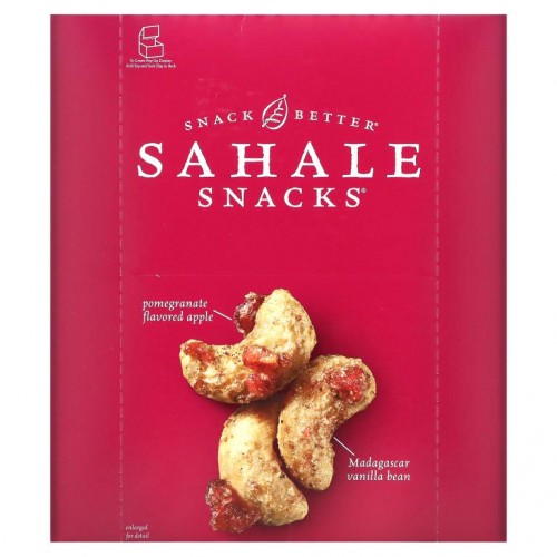 Sahale Snacks, 글레이즈드 너트, 석류 + 바닐라 맛 캐슈너트, 9팩, 각 42.5g(1.5oz)