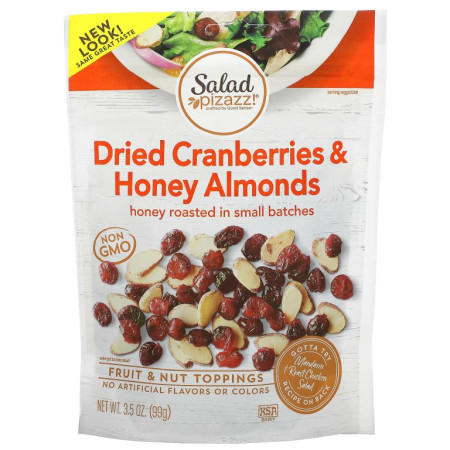 Salad Pizazz!, Fruit & Nut Toppings, Dried Cranberries & Honey Almonds, 3.5 oz (99 g)