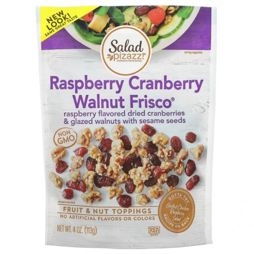 Salad Pizazz!, Fruit & Nut Toppings, Raspberry Cranberry Walnut Frisco, 4 oz (113 g)