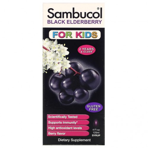 Sambucol, 블랙 엘더베리, 면역 체계 지원, 어린이용, 시럽, 4 fl oz(120 ml)