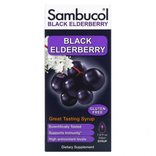 Sambucol, 블랙 엘더베리 시럽, 230ml(7.8fl oz)