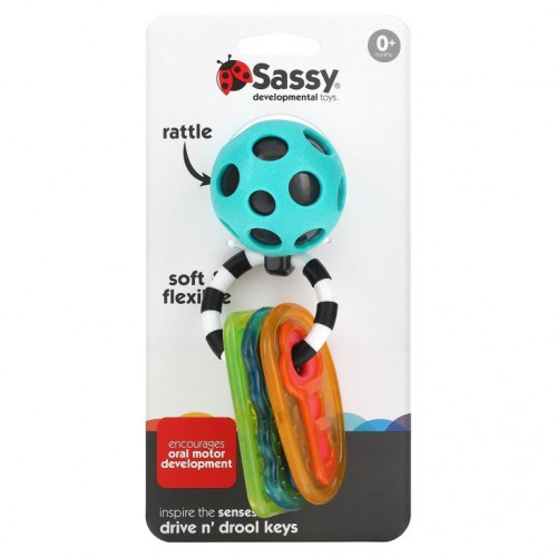 Sassy, Inspire The Senses, Drive N' Drool Keys, 0+ Months, 1 Count