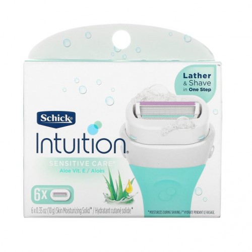 Schick, Intuition, Sensitive Care, Replacement Cartridges, 6 Cartridges