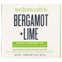Schmidt's, 천연 데오드란트 용기, 베르가모트 + 라임, 56.7g(2oz)