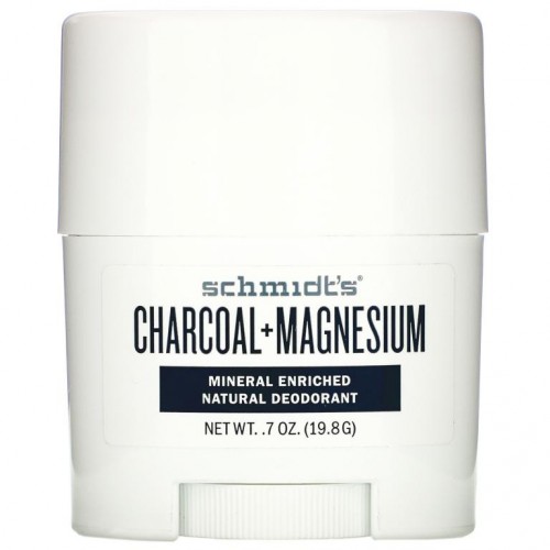 Schmidt's, 천연 데오드란트, Charcoal+Magnesium, .7 oz (19.8 g)