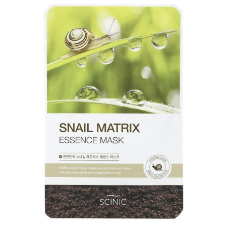 Scinic, 스네일 매트릭스 에센스 뷰티 마스크, 1매, 20ml(0.67fl oz)