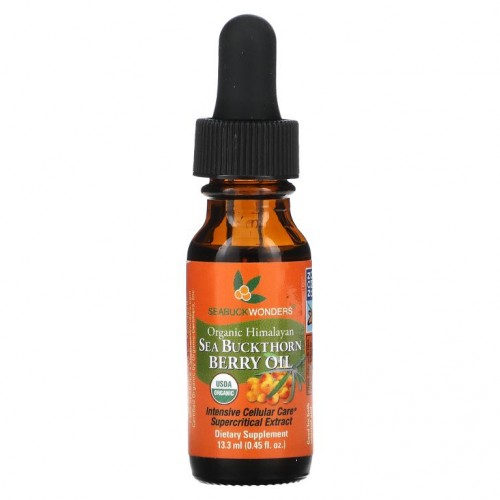 SeaBuckWonders, 유기농 히말라야 산자나무 베리 오일, 0.45 fl oz (13.3 ml)