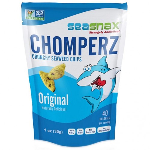 SeaSnax, Chomperz, 바삭바삭한 해초 칩, 오리지널, 1 온스 (30 g)