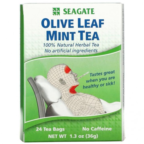 Seagate, 올리브 잎 민트 차, 티백 24개입, 36g(1.3oz)