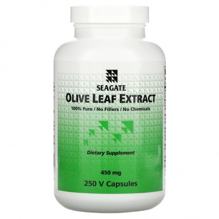 Seagate, 올리브 잎추출물, 450mg, 베지 캡슐 250정