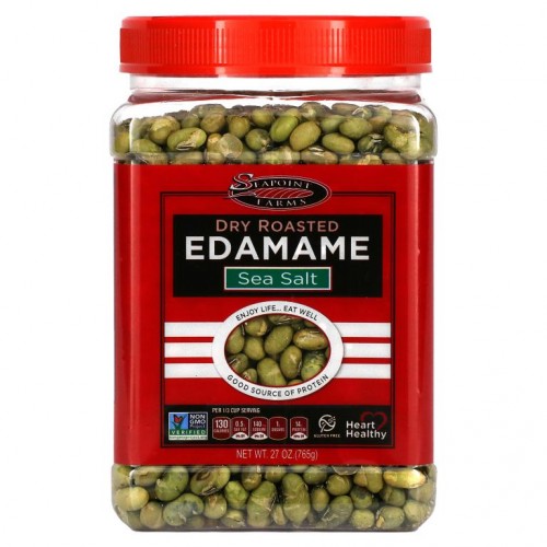 Seapoint Farms, 기름 없이 볶은 에다마메, 바다 소금, 765g(27oz)