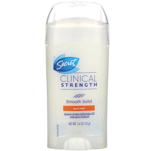 Secret, Clinical Strength, 땀 억제제/데오드란트, Soft Solid, Sport Fresh, 2.6 oz (73 g)