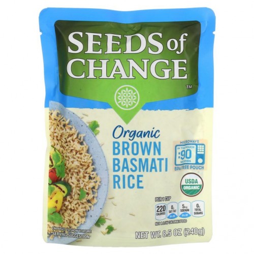 Seeds of Change, 유기농, 바스마티 현미, 240g(8.5oz)
