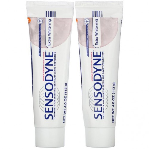 Sensodyne, 불소 함유 엑스트라 미백 치약, 트윈 팩, 튜브 2개, 각 113g(4oz)