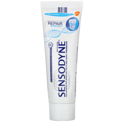 Sensodyne, 리페어 앤 프로텍트 불소 함유 치약, 3.4oz(96.4g)