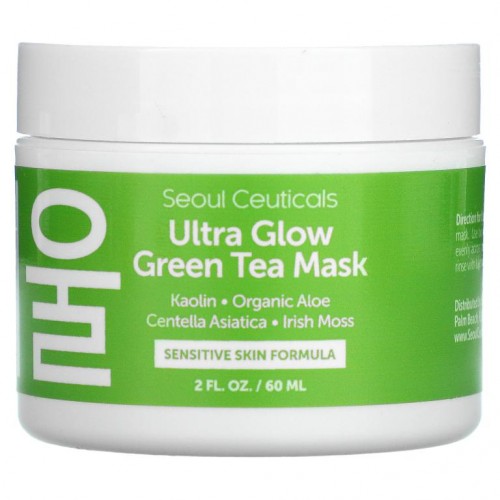 SeoulCeuticals, 울트라 글로우 그린티 뷰티 마스크, 60ml(2fl oz)