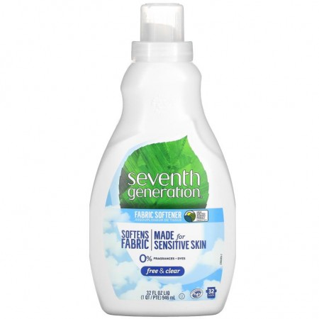 Seventh Generation, 섬유유연제, 프리 앤 클리어 향, 946ml(32fl oz)