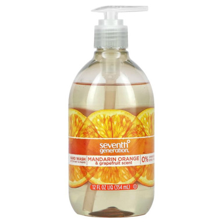 Seventh Generation, 핸드 워시, 만다린 오렌지 및 자몽 향, 354ml(12fl oz)