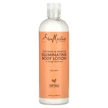 SheaMoisture, 일루미네이팅 바디 로션, 송이버섯, 코코넛 및 히비스커스 함유, 384ml(13fl oz)