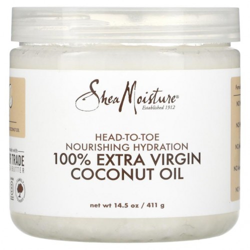 SheaMoisture, 헤드-투-토 너리싱 하이드레이션, 100% 엑스트라 버진 코코넛 오일, 411ml(14.5fl oz)
