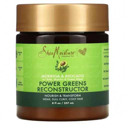 SheaMoisture, 파워 그린스 리컨스트럭터, 모링가 & 아보카도, 237ml(8fl oz)