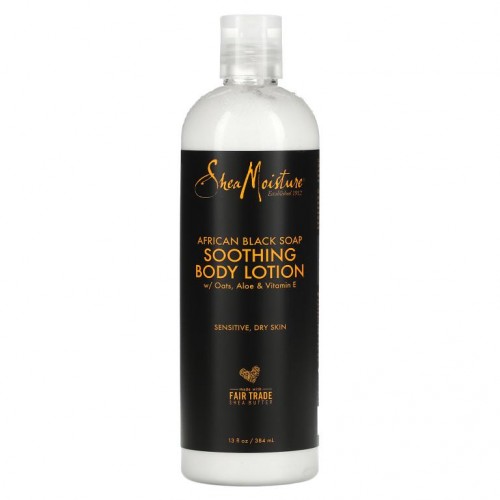 SheaMoisture, 아프리칸 블랙 비누, 수딩 바디 로션, 369g (13oz)
