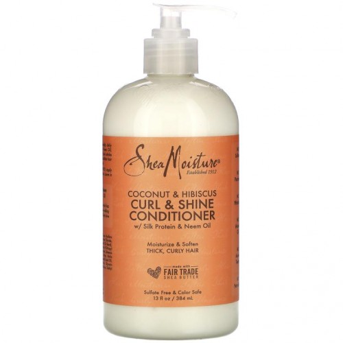 SheaMoisture, 컬 & 샤인 컨디셔너, 코코넛 & 히비스커스, 384ml(13fl oz)